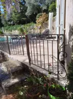 fer forge exterieur piscine jardin